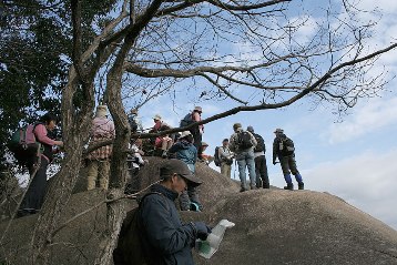 大岩に登る