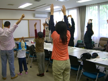 準備体操と動作チェック